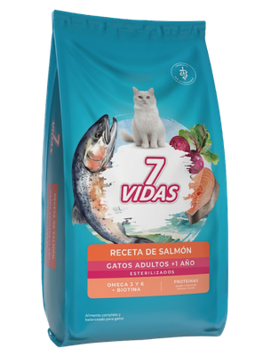 7 Vidas – Receta de salmón – Gatos adultos esterilizados