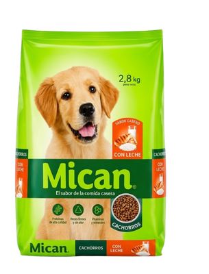 Mi can cachorro carne y leche